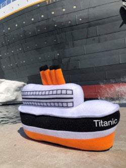 Plush Titanic 14 Inch Pillow with Horn Sound