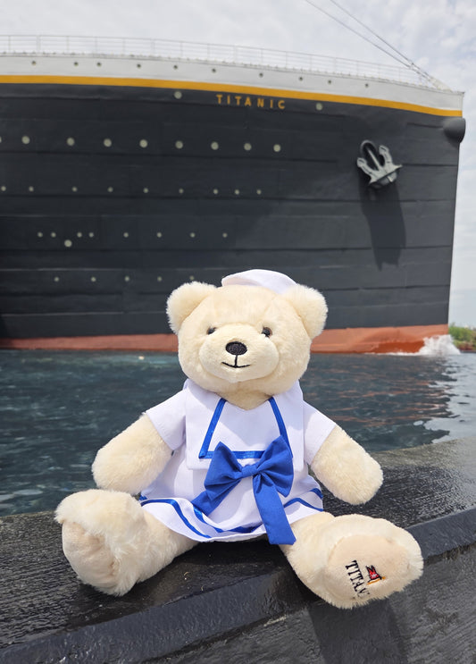Titanic Sailor Girl Polar Bear Plush 12 Inches