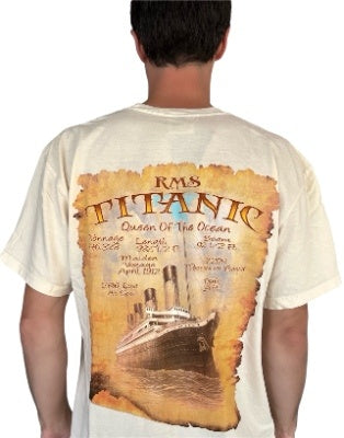 Titanic Queen of the Ocean Parchment Poster T-Shirt