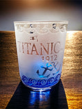 TITANIC ETCHED ARCTIC FROST OLD FASHIONED GLASS