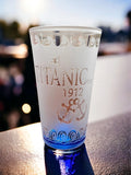 TITANIC ETCHED ARCTIC FROST PINT GLASS