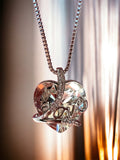 TITANIC "LOVE" HEART NECKLACE IN RED, BLUE, OR CLEAR