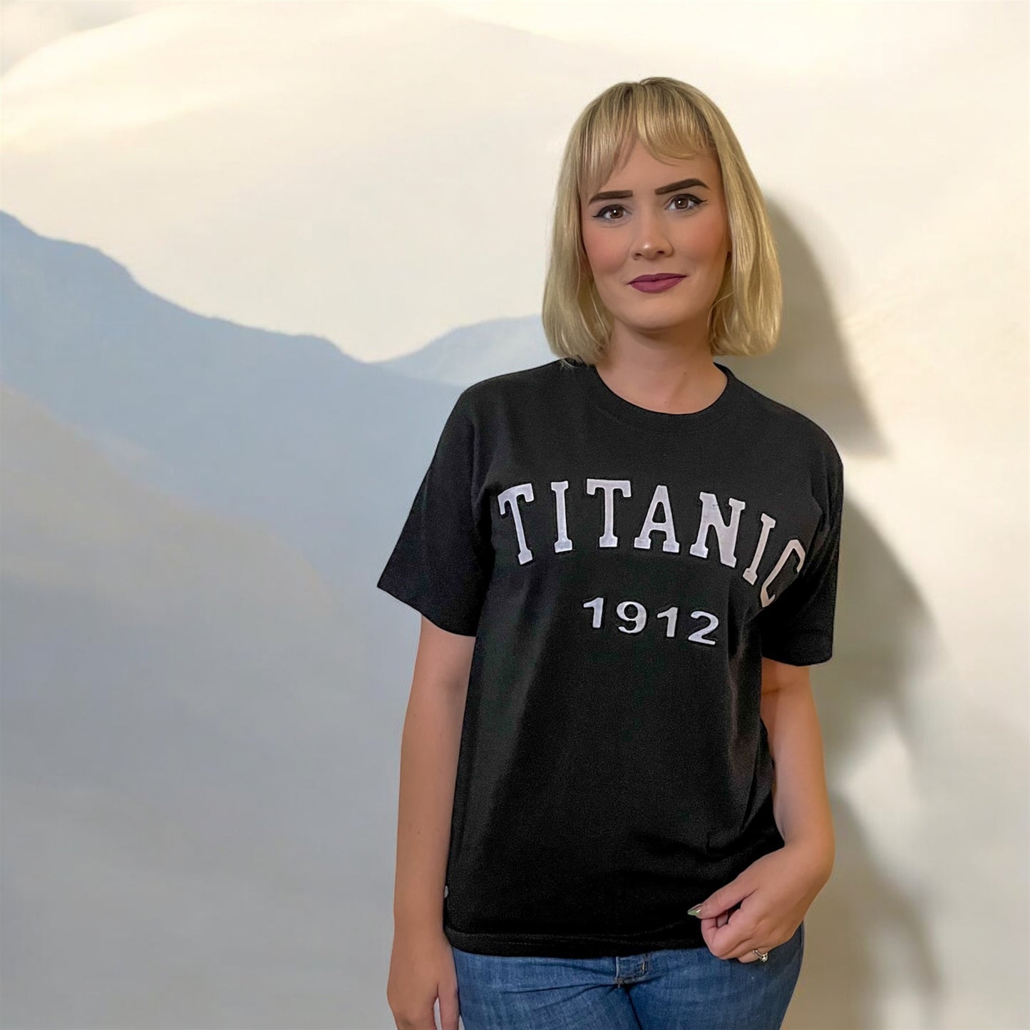 Titanic Black Embossed T-Shirt