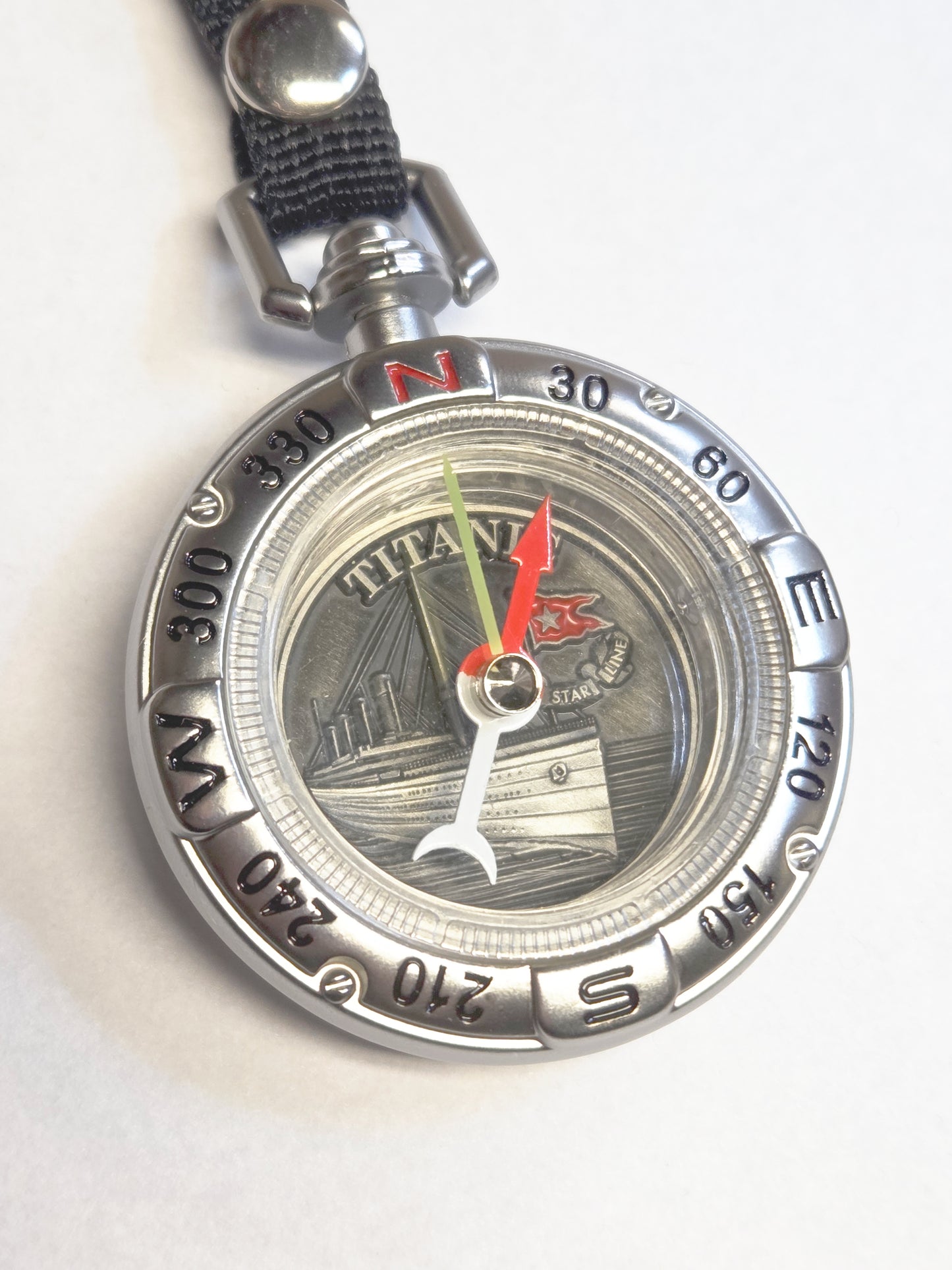 Titanic Pewter Compass Clip