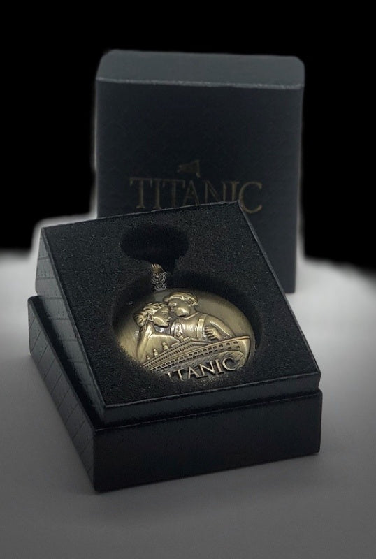 Jack and Rose pocket watch in its custom box.