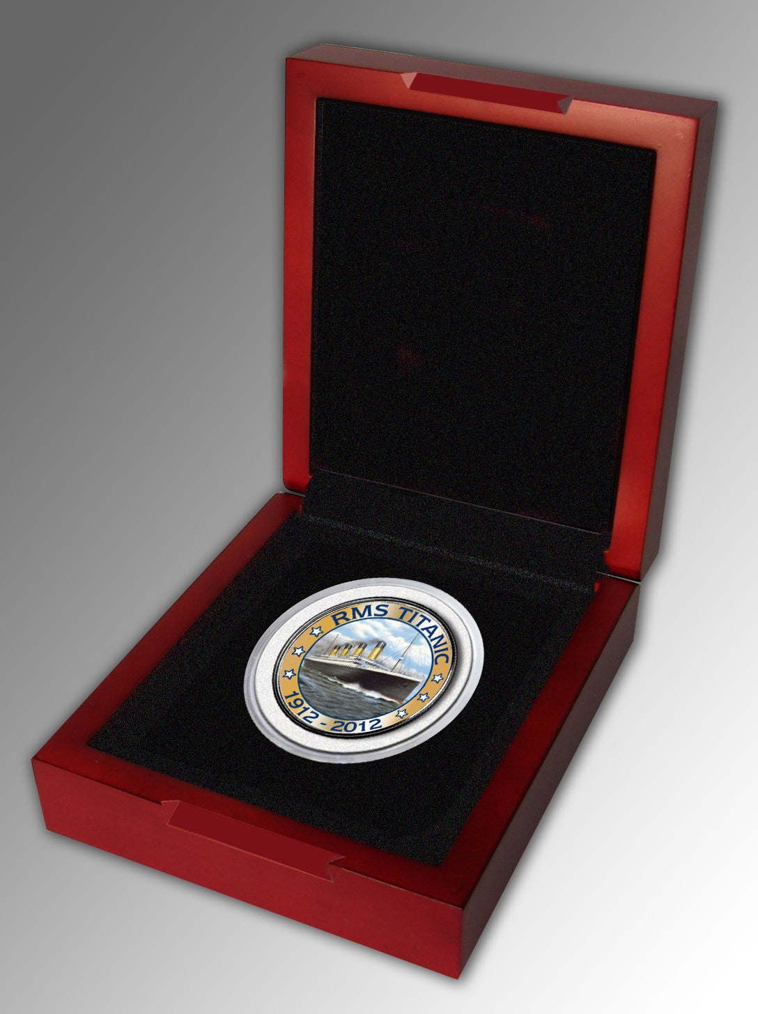 Titanic Collector Coin: JFK Half Dollar with Ship at Sea