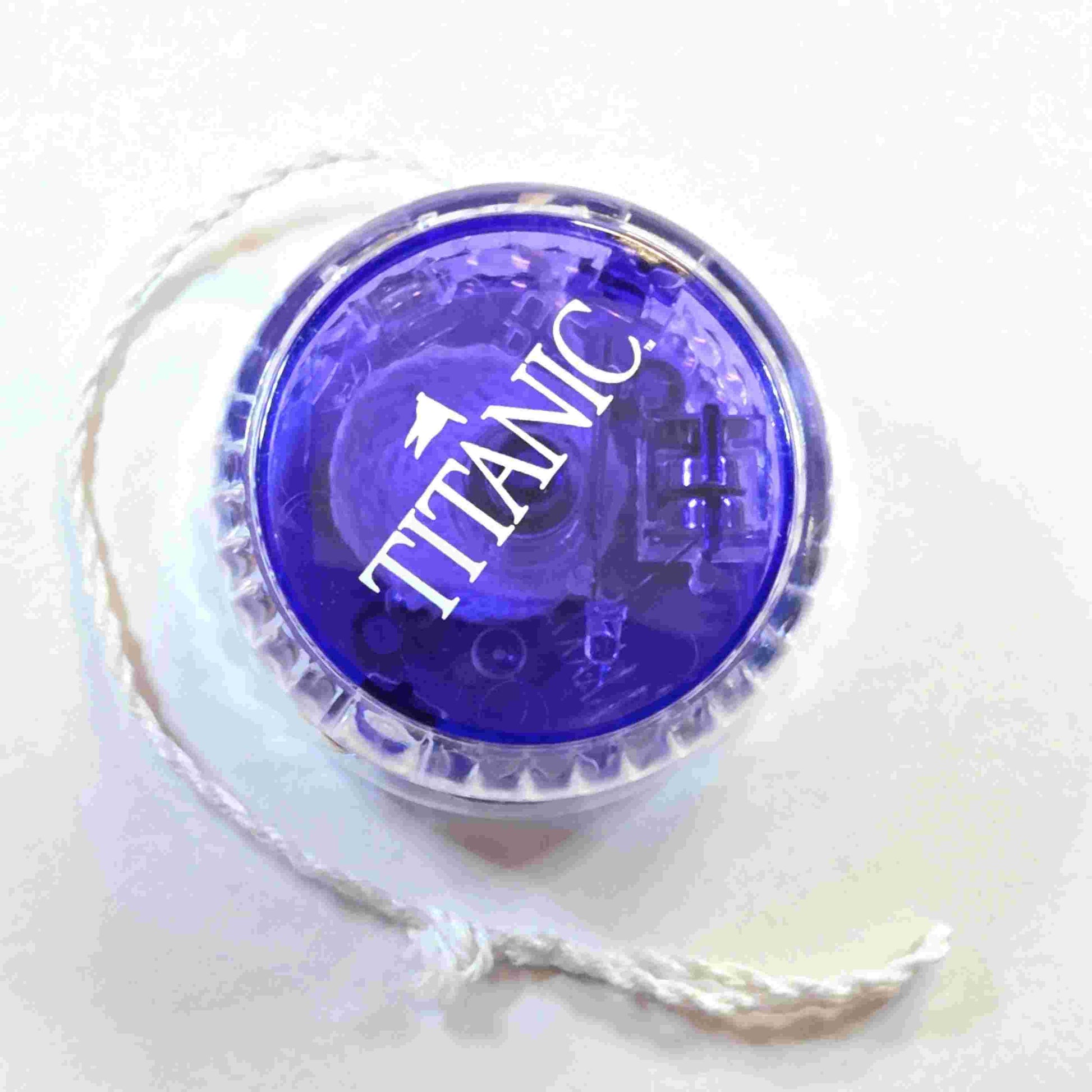 Purple transparent Titanic yoyo.
