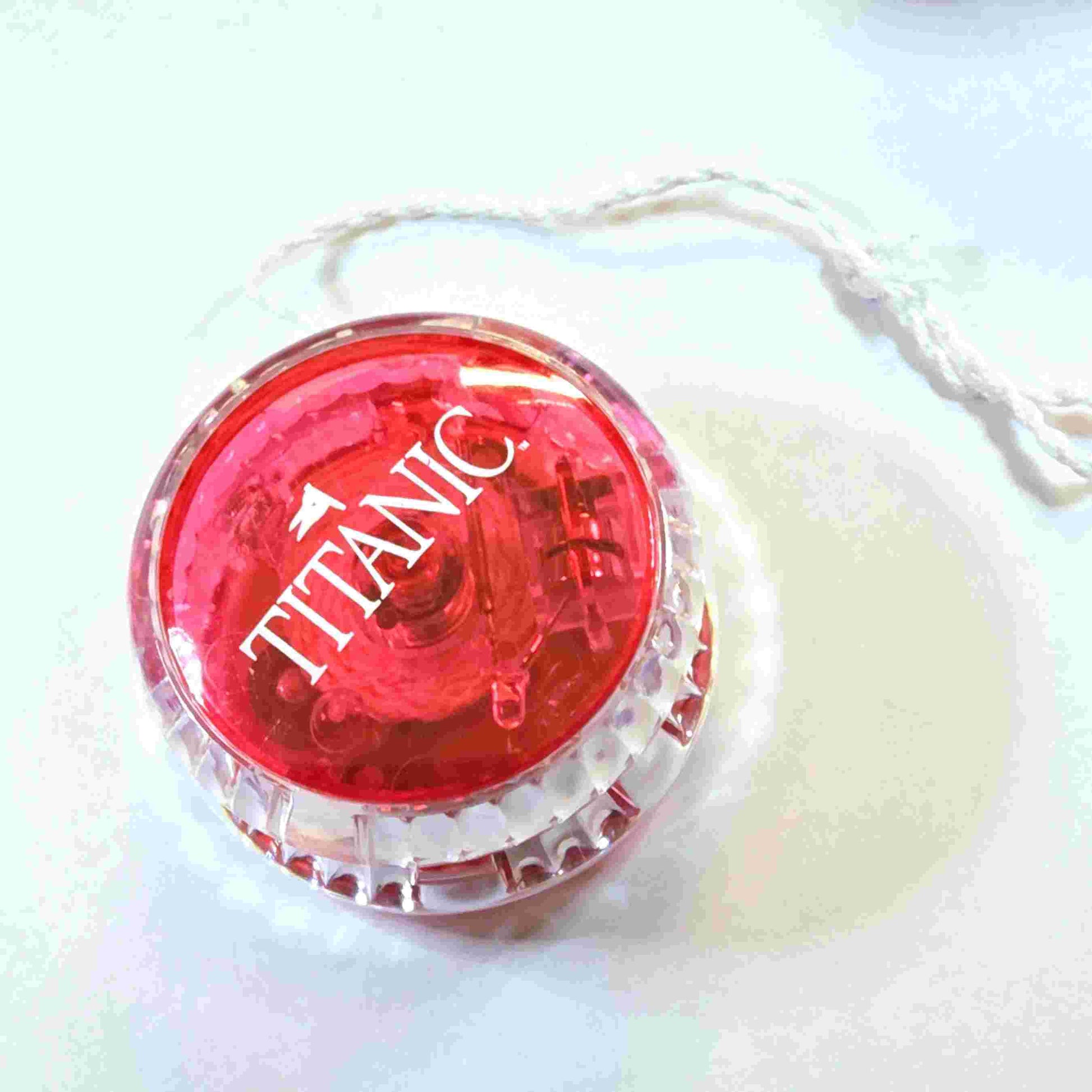Red Titanic transparent yoyo.
