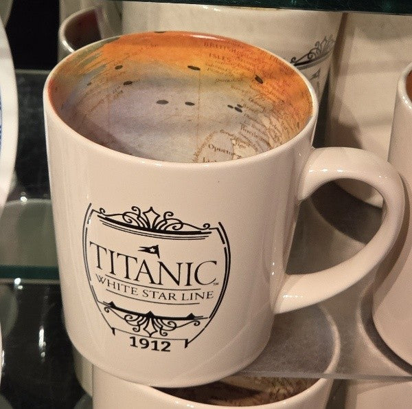 Titanic Route Map Inside Mug
