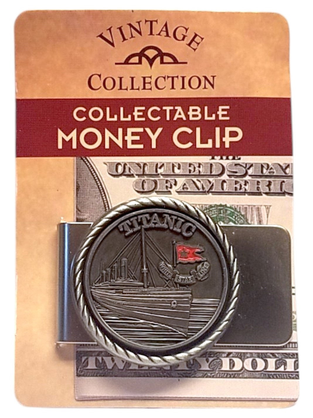 Titanic Pewter Emblem Metal Money Clip