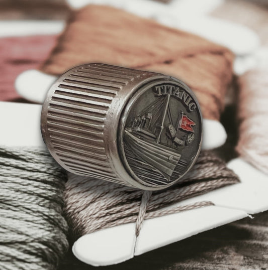 Titanic Souvenir Pewter Thimble