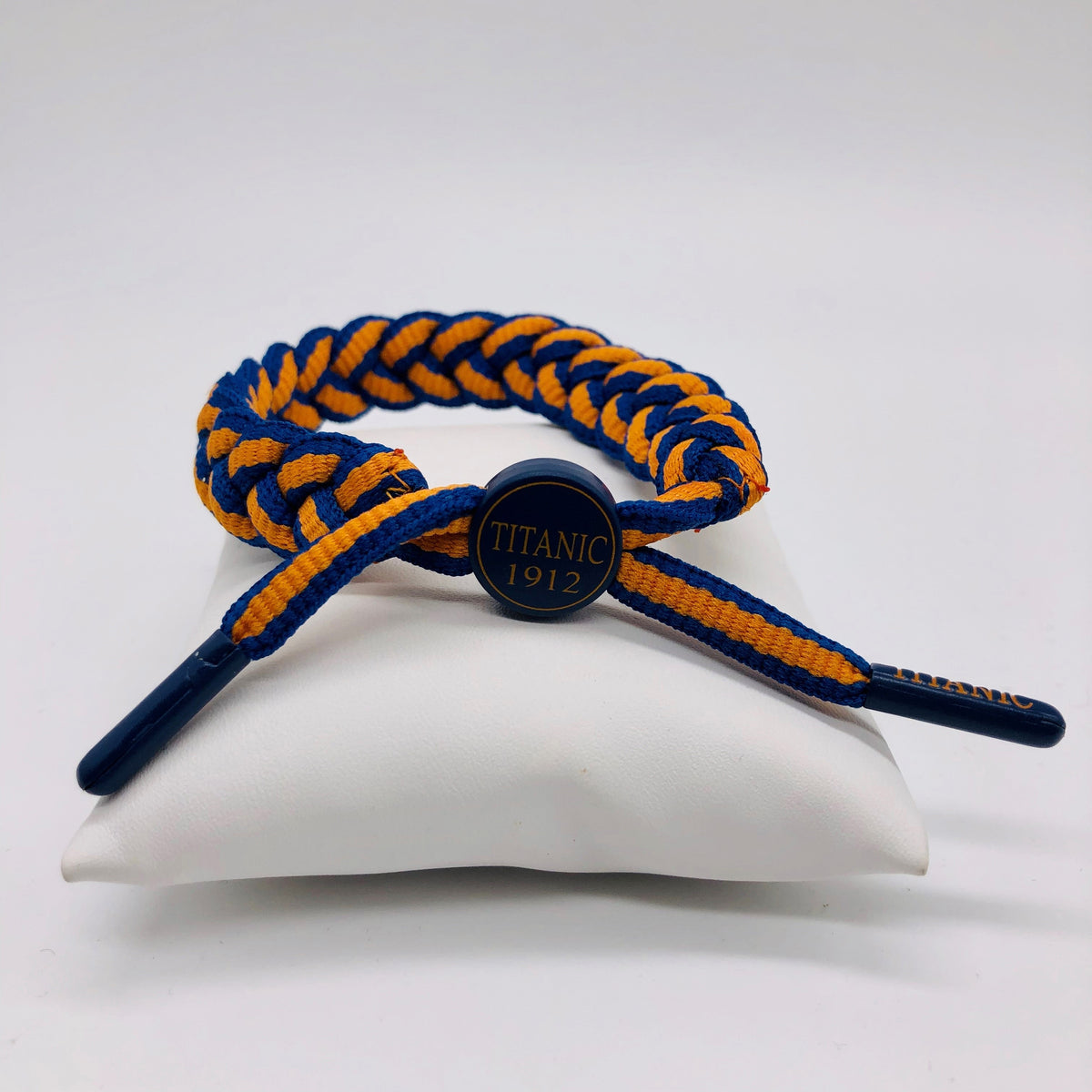 Titanic 1912 Braided Shoelace Bracelet - Navy and Gold