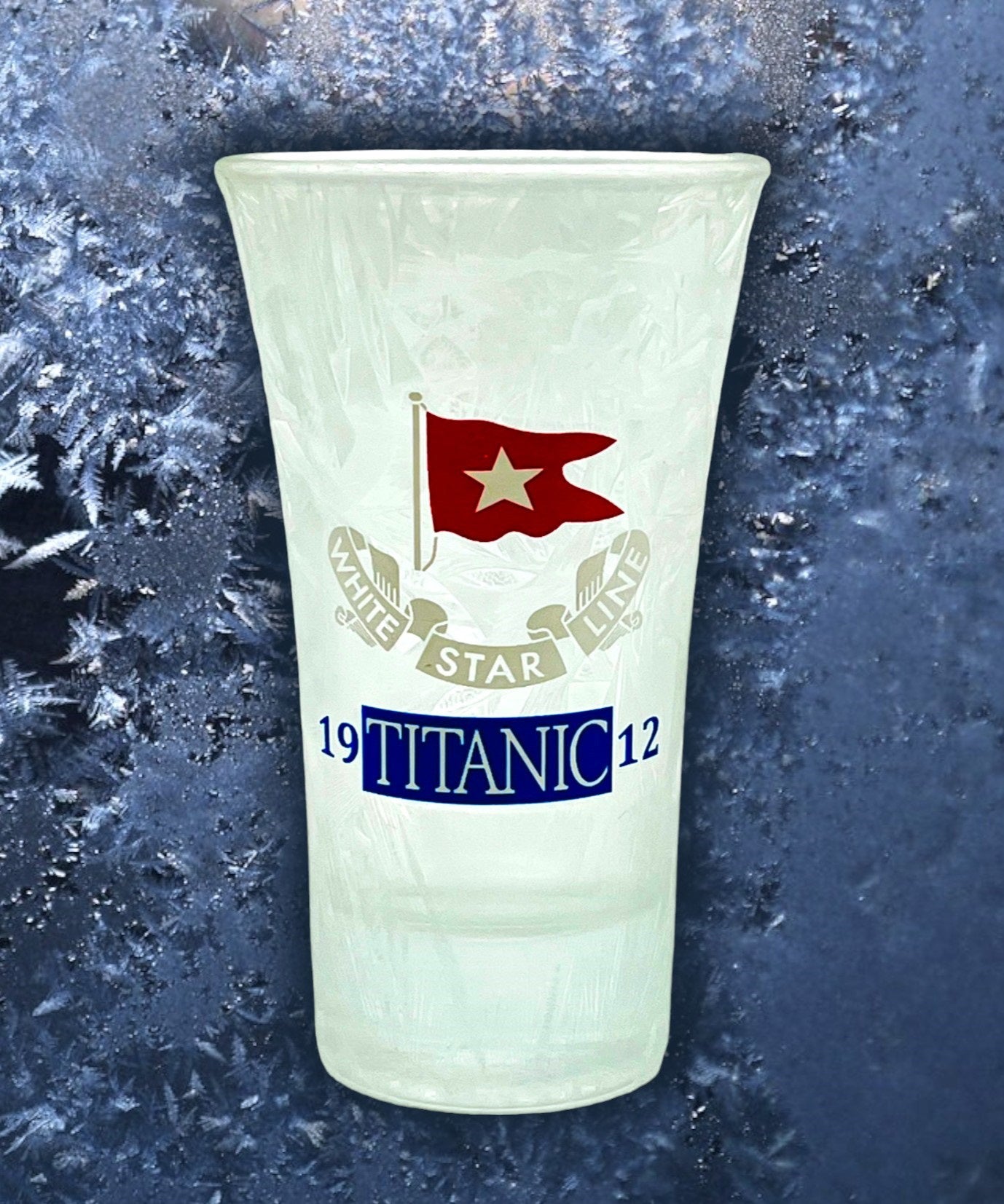 Titanic Icy Crackle Frost Tall Shot Glass
