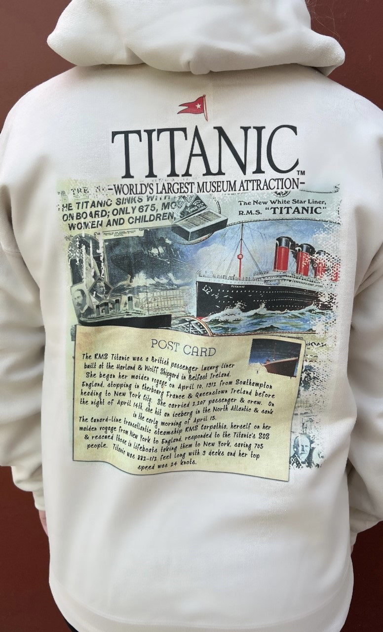 Titanic Vintage Postcard Hoodie