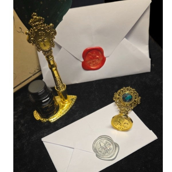 Titanic Feather Quill and Wax Seal Calligraphy Set