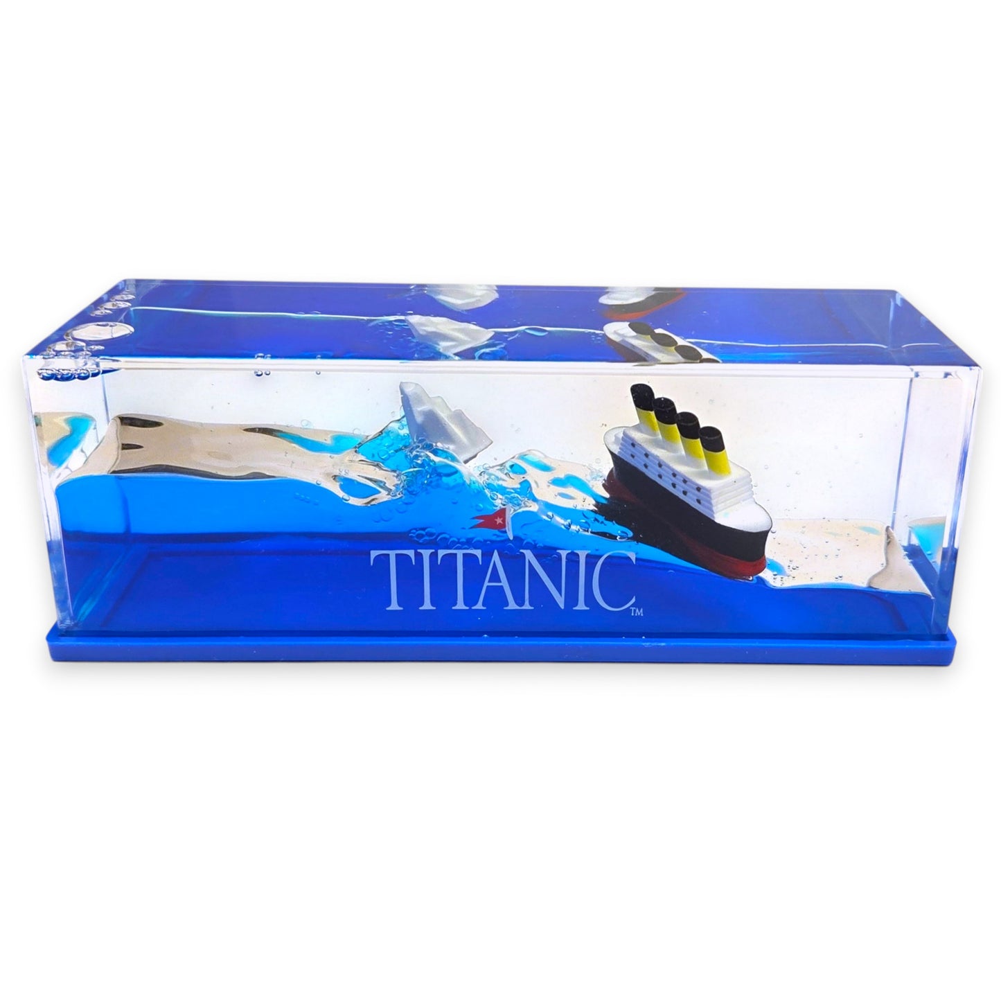 Titanic Wave Paperweight with Iceberg