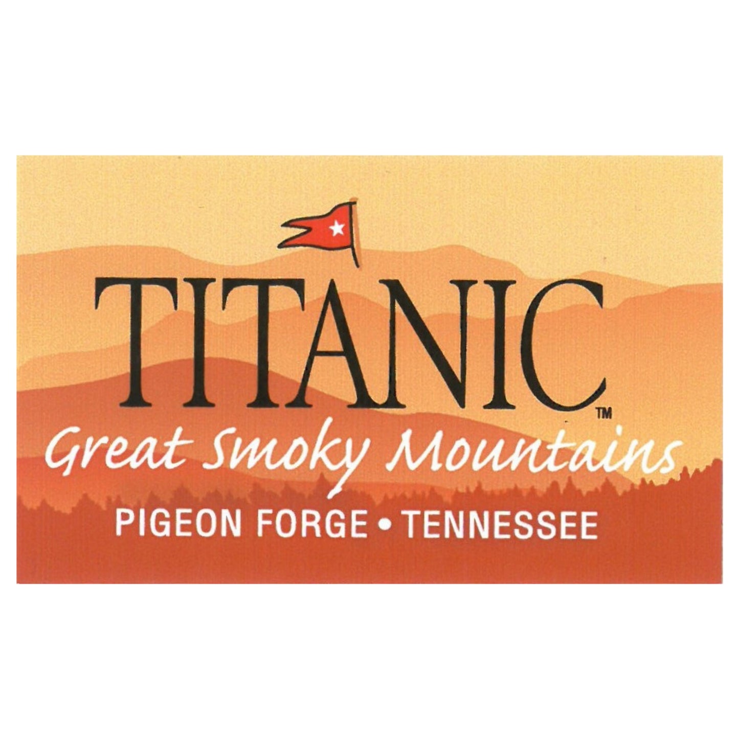 Vinyl Sticker Titanic in the Great Smoky Mountains