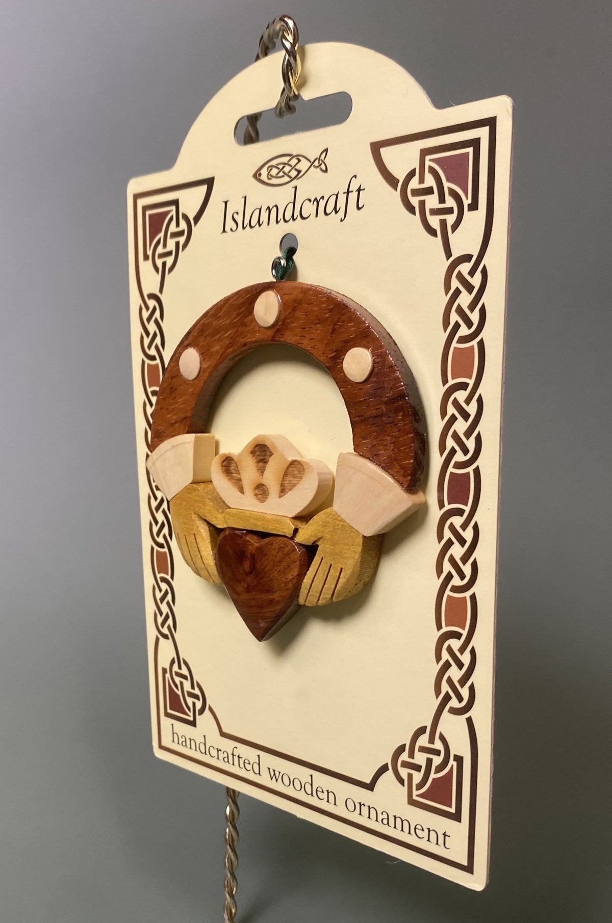 Irish Claddagh Ring Wooden Ornament