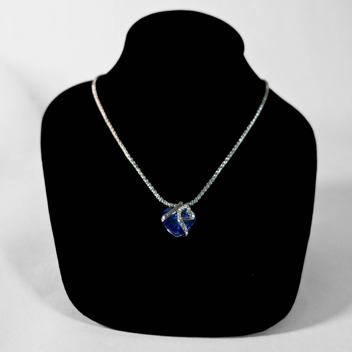 Titanic Blue Heart Where You Go I Go Necklace