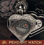 VINTAGE COLLECTION PEWTER HEART WATCH PENDANT