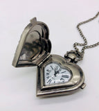 VINTAGE COLLECTION PEWTER HEART WATCH PENDANT