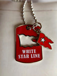 WHITE STAR LINE FLAG CUT OUT NECKLACE