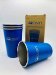 4 OCEAN SET OF 4  STAINLESS CUPS