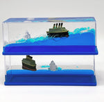TITANIC WAVE PAPERWEIGHT WITH ICEBERG